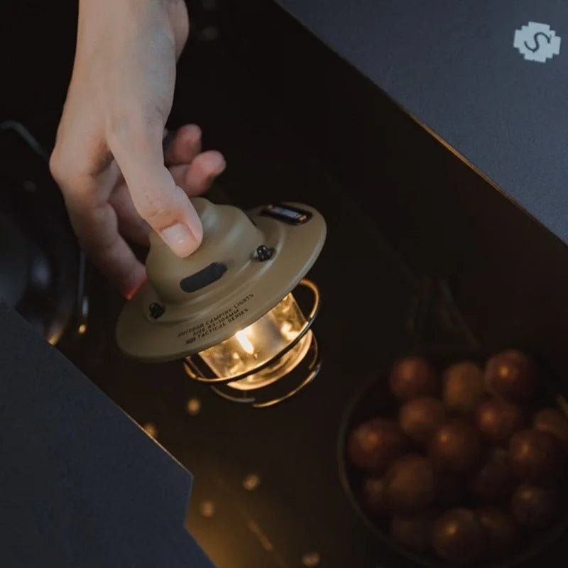 Retro Pinecone Camping Light