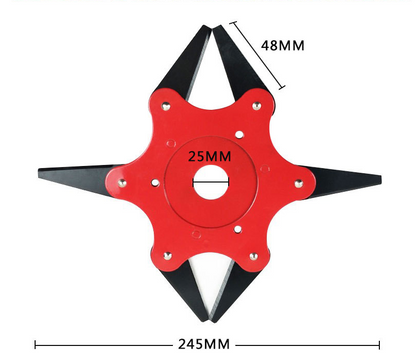 6-Tooth Metal Brush Cutter Blade