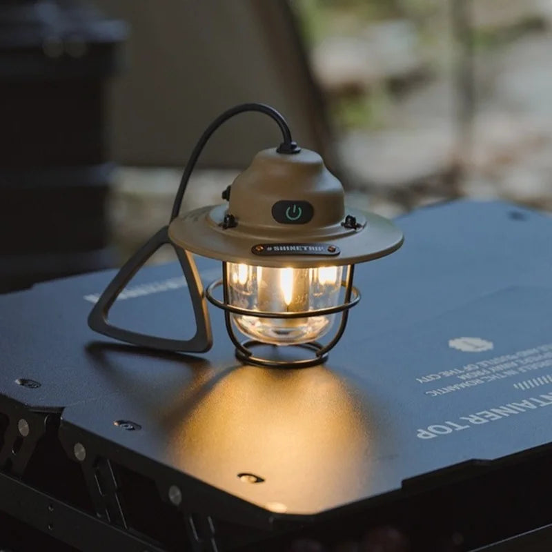 Retro Pinecone Camping Light